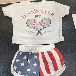 Barbie White and Red Kids Matching Set